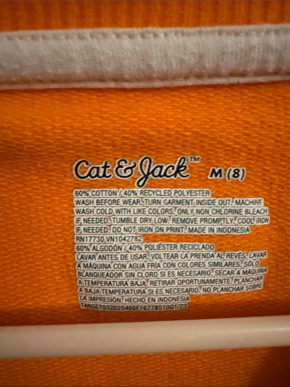 Cat & Jack Orange 'Trick or Treat' Graphic Crewneck Sweatshirt